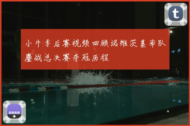 小牛季后赛视频回顾诺维茨基率队鏖战总决赛夺冠历程
